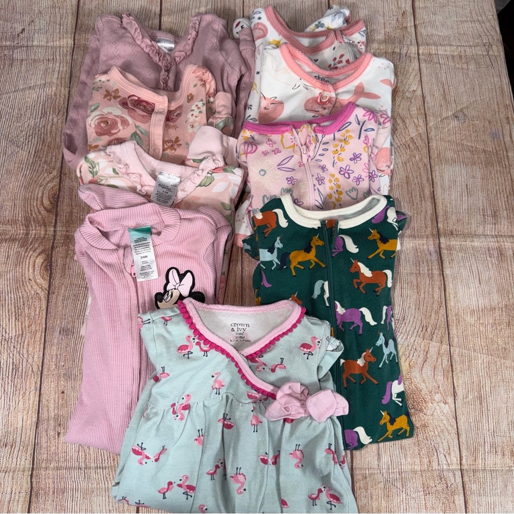 3-6 Month Baby Girl Sleeper Bundle